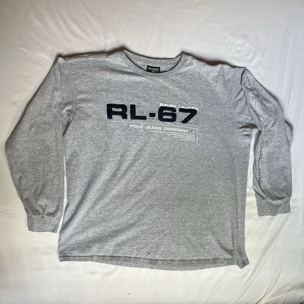 Ralph Lauren Polo Jeans Company RL-67 Long Sleeve Shirt Mens Size Size XXL Y2K